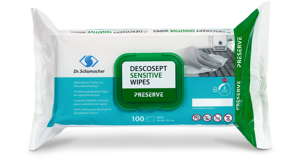 DESCOSEPT® sensitive Wipes - 100 Tücher 20 x 22 cm
