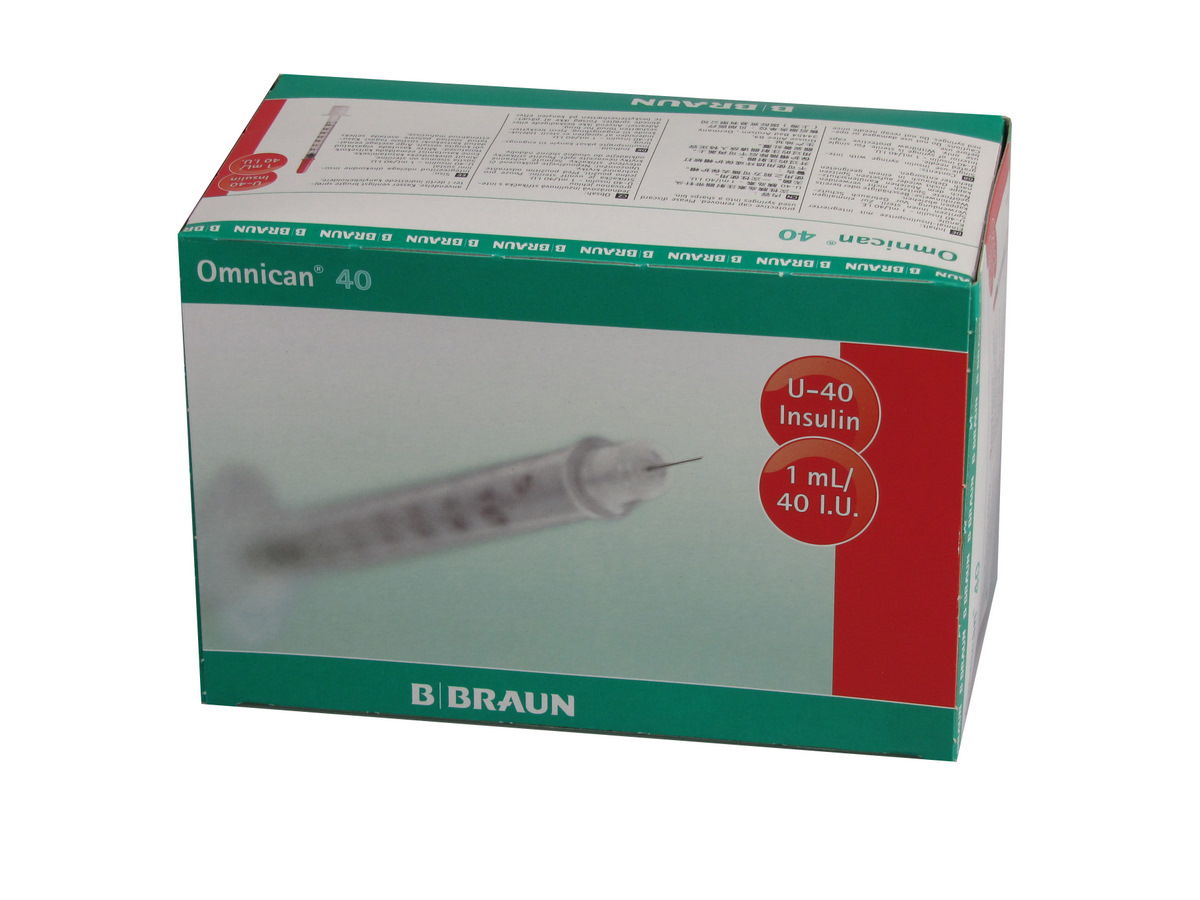 Omnican® 40 Einmal-Insulinspritze - 0,30 x 12 mm 1 ml 100 x 1 Stück 
